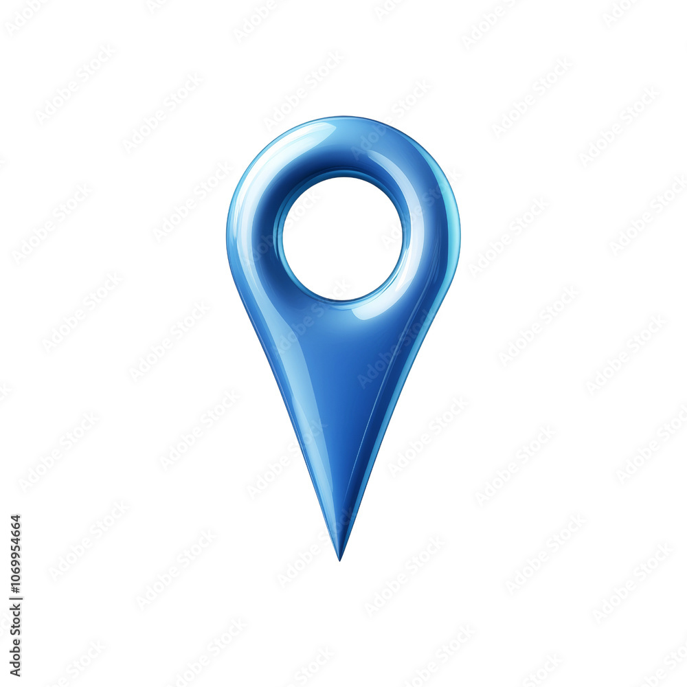 Poster 3D Checkmark with Location Pin - Approval and Geolocation Icon