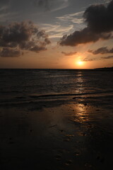 am Strand von Büsum - dramatisch schöner Sonnenuntergang