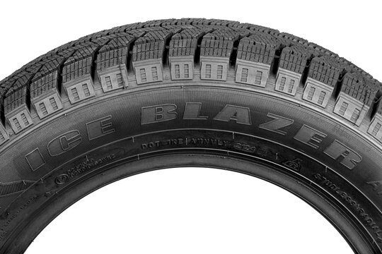 Sailun ice blazer arctic tyres. Sailun tire isolated on white background: Latvia, Talsi, november 05. 2024	