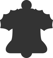 クリスマスのベルのシルエットのイラスト