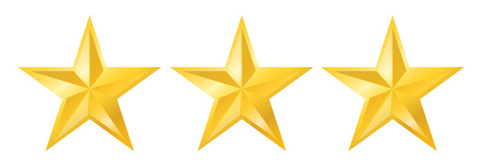 Obraz premium Shiny Three Golden Stars