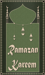 Welcome ramadan card. On Islamic patterns.Arab decorative ornament. textile products