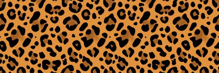 A seamless background pattern featuring realistic leopard prints in various shades of brown and black, perfect for adding a wild touch to your design projects, wild