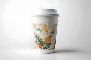 Fall Coffee Cup Mockup | Autumnal Beverage Packaging Design