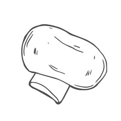 Champignons, mushroom set in hand-drawn, doodles style for kitchen, cooking blog, farmers grocery store, package, poster design online shop.