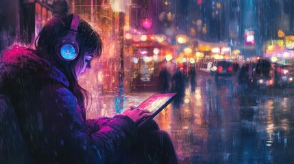 Rainy Night in the City