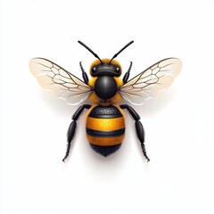 Realistic Honeybee with Delicate Features