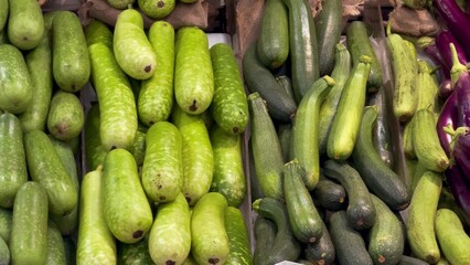 A Beautiful Display of Fresh Green Vegetables at the Local Market for Everyone to Enjoy