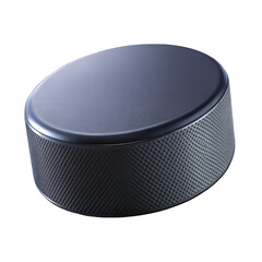 Realistic ice hockey puck isolated on transparent background