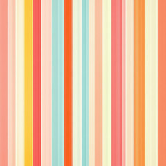 Obraz premium Seamless stripe pattern with soft colors in pastel shades, featuring thin lines of red, yellow, blue, and green. This vibrant design adds cheerful touch to any project