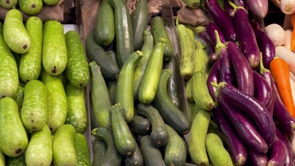 A Beautiful Display of Fresh Green Vegetables at the Local Market for Everyone to Enjoy