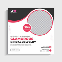 Bridal Jewelry social media post or web banner template