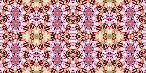 Seamless kaleidoscope pattern. The texture of the woven pattern. Endless pattern