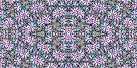 Seamless kaleidoscope pattern. The texture of the woven pattern. Endless pattern