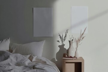 Minimalist Cozy Bedroom Design with Soft Light and Natural Decor
