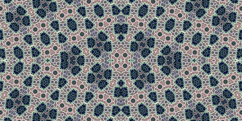 Seamless kaleidoscope pattern. The texture of the woven pattern. Endless pattern