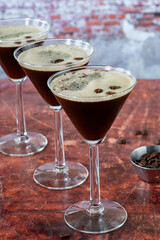 Espresso martini - coffee liqueur and vodka cocktail