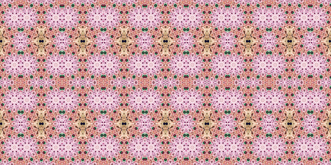 Seamless kaleidoscope pattern. The texture of the woven pattern. Endless pattern