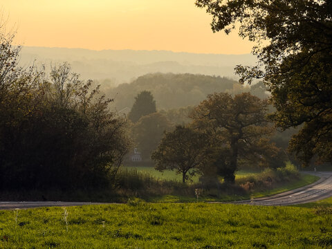 autumn landscape redditch worcestershire uk