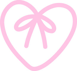 coquette Heart tied with a pink bow