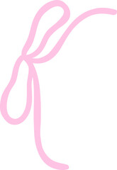 coquette pink ribbon bow
