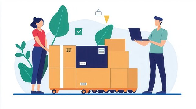 Supplier with procurement manager, highlighting collaborative supply chain partnerships