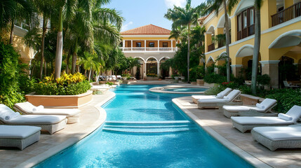 Luxury hotel offering world-class amenities, including spa treatments, gourmet dining, and personal butler services   -