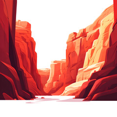 Flat design illustrations Canyon