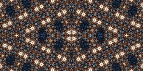 Seamless kaleidoscope pattern. The texture of the woven pattern. Endless pattern