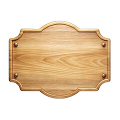 Wooden sign isolated on transparent background