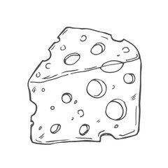 Cheese organic milk butter fresh food vector hand drawn illustration set, menu label, banner poster identity, branding.