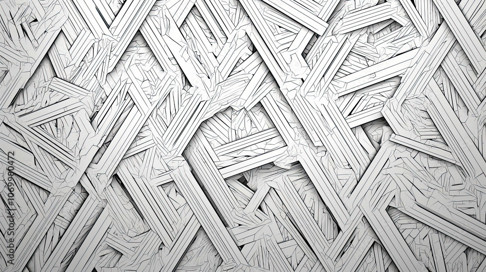 Poster abstract geometric pattern of intersecting lines and shapes