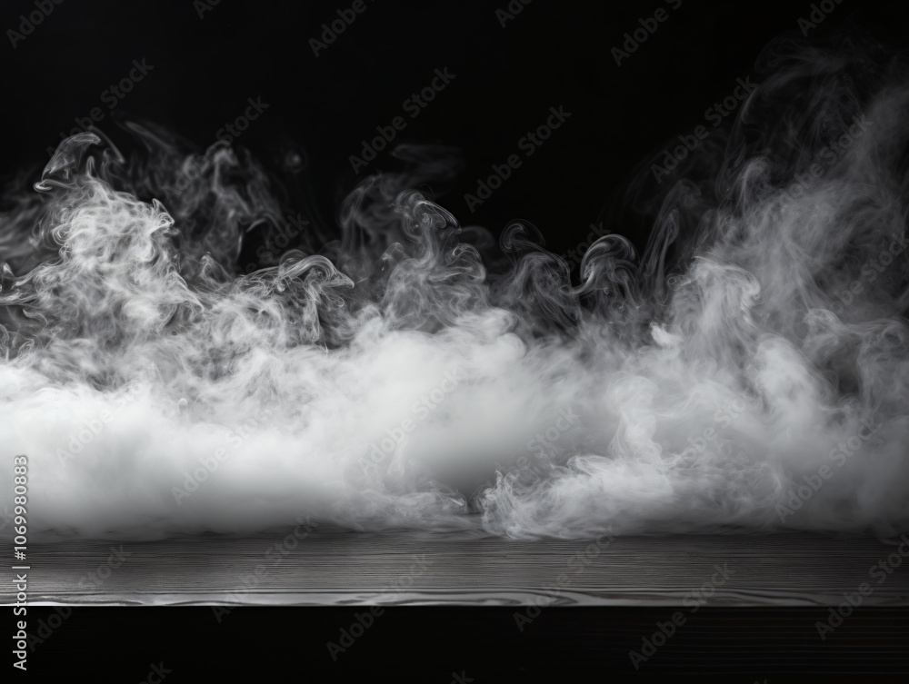 Aufkleber a dramatic image of swirling smoke on a dark background, creating an ethereal atmosphere through its