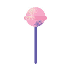 Assorted colorful candies, lollipops, gummies, and sweets with various shapes isolated on a white background. Flat vector illustration. Confectionery, dessert, and sweet treats concept.