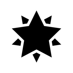 Star icon vector. Twinkling star illustration sign. Sparkles symbol. Shining burst logo.