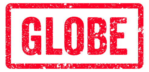 Globe Stamp Transparent Seal, Red Grunge Globe Word Rubber Stamp Seal USA City Name Typography Signboard Text Effect