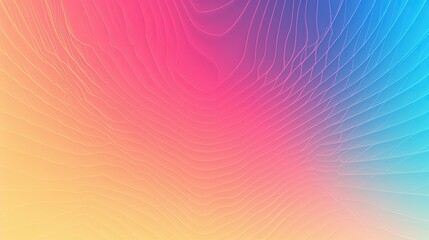 Abstract Gradient Background with Curving Lines and Pastel Colors