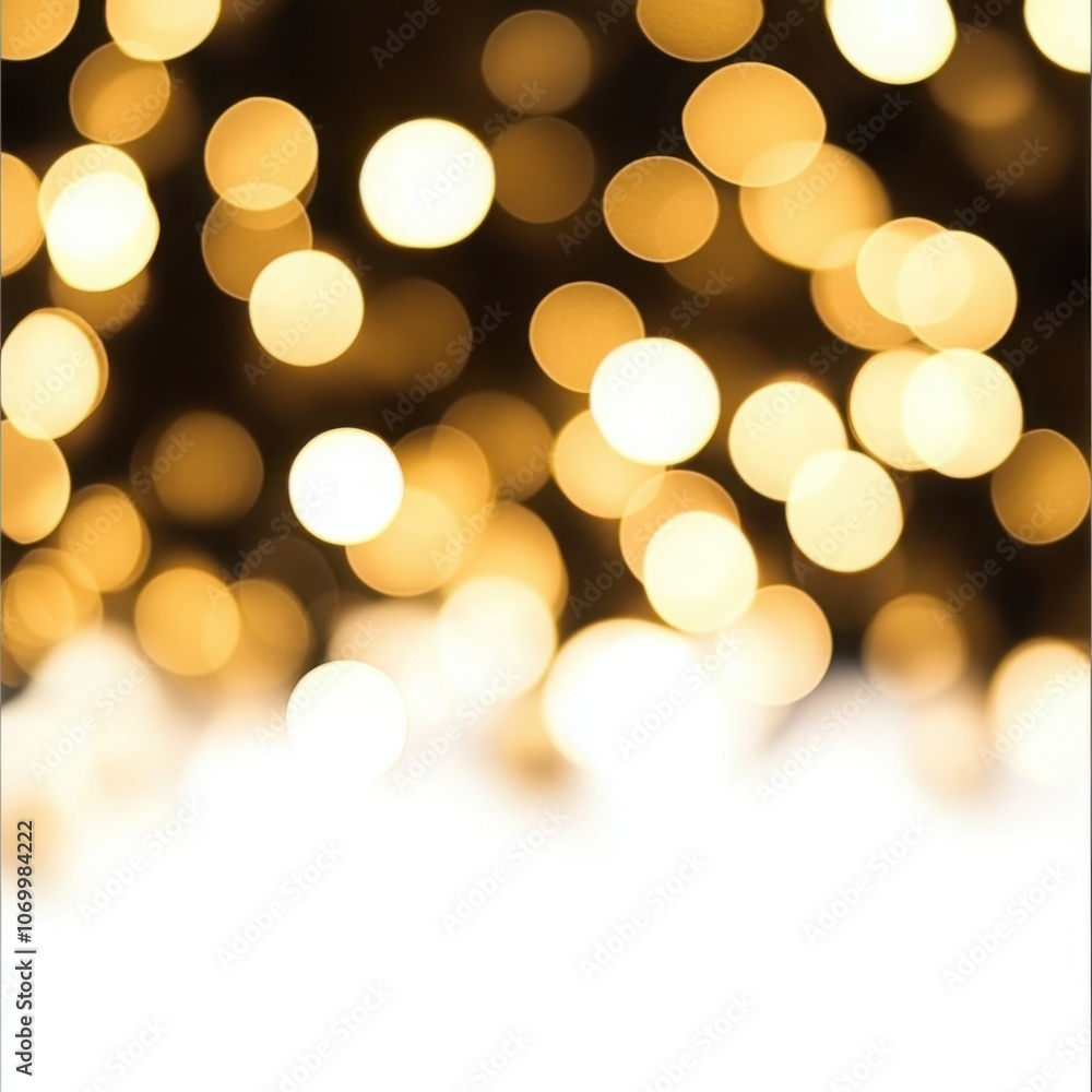 Poster bokeh lights on a dark background creating a festive, warm atmosphere.