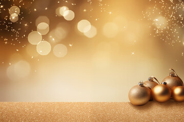 Fototapeta premium Christmas golden background