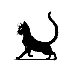  cat vector illustration, silhouette vector