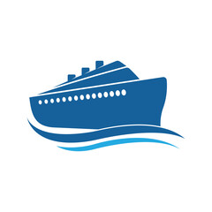 cruise ship Logo Template vector icon