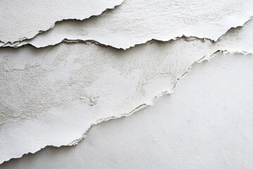 Obraz premium Torn textured paper layers with rough edges on a light background.
