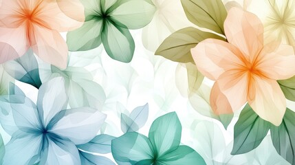 Obraz premium Soft Floral Watercolor Design for Background Use