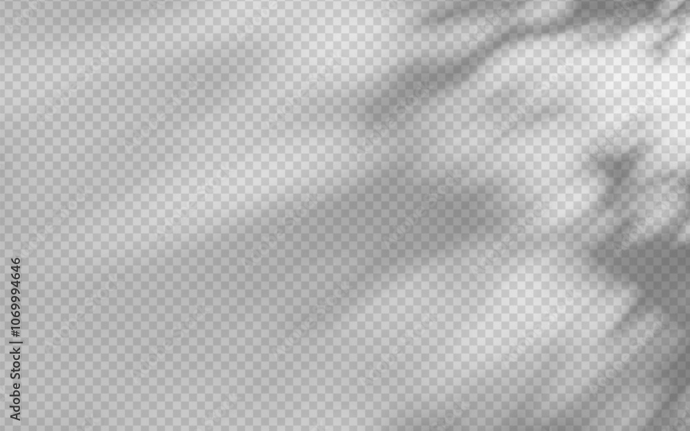 Poster abstract shadow overlay from foliage on a transparent background.