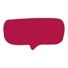 Simple red of a thought bubble on a white background, symbolizing thinking, imagination, or ideas. Ideal for brainstorming concepts, creative projects, and communication themes.