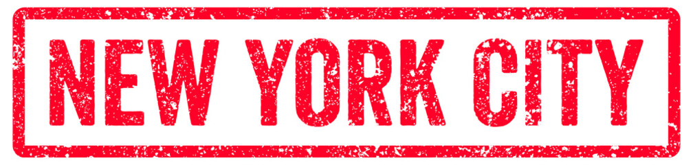 New York City Stamp Transparent Seal, Red Grunge New York City Word Rubber Stamp Seal USA City Name Typography Signboard Text Effect