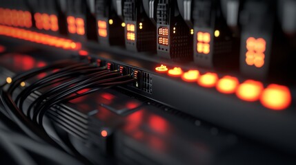 Intricate Server Room Technology