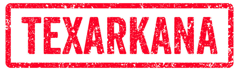 Texarkana Stamp Transparent Seal, Red Grunge Texarkana Word Rubber Stamp Seal USA City Name Typography Signboard Text Effect