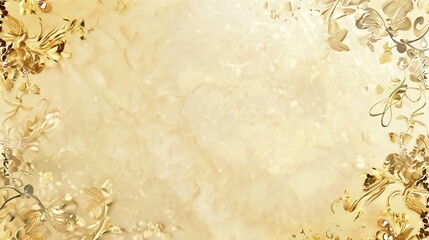 Champagne border background offers a luxurious and festive look. A charming display of elegance and celebration