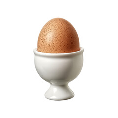 Untitled design - 1Single egg in a ceramic egg cup centered, hig